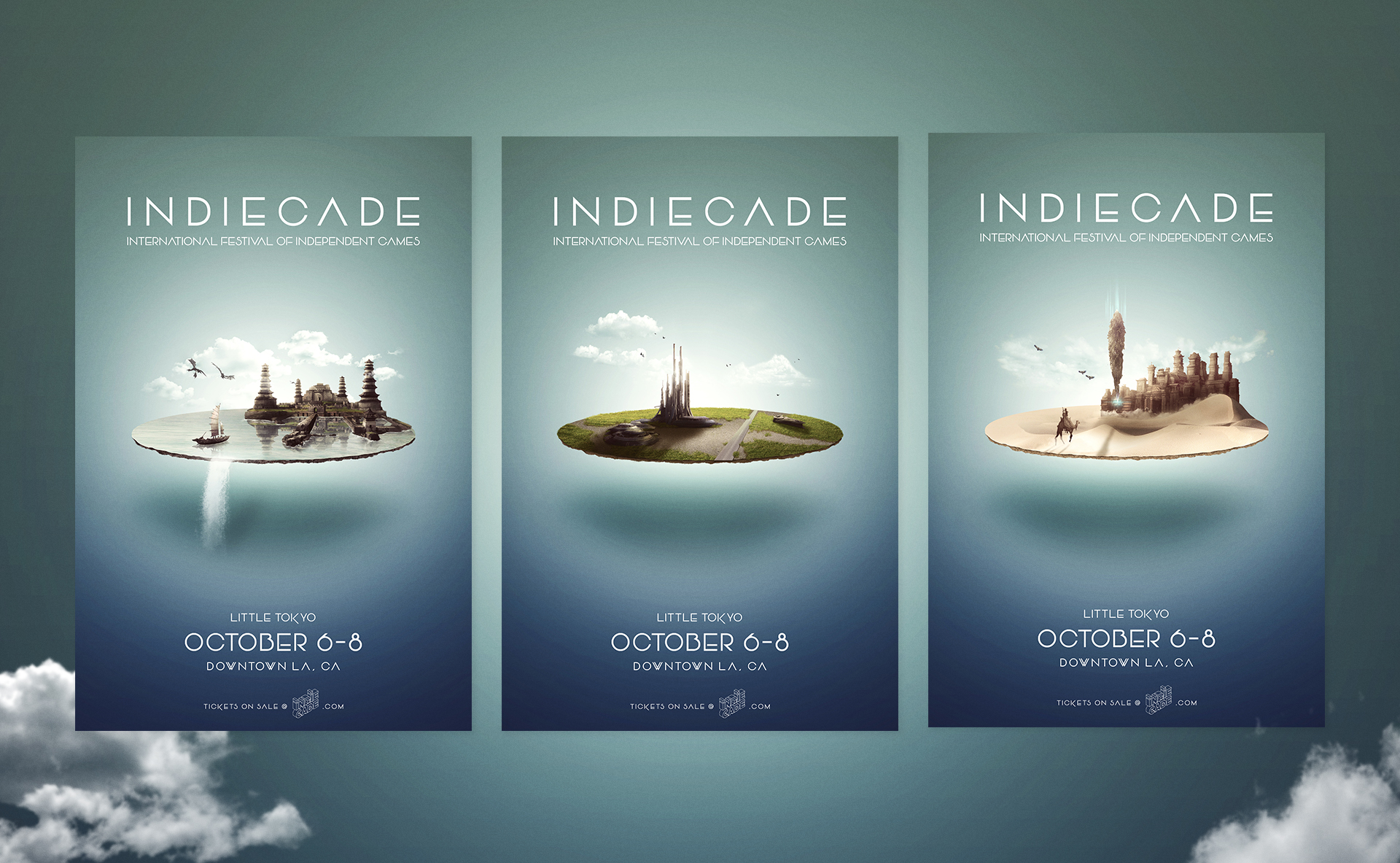 Series of posters for the IndieCade independent games festival.